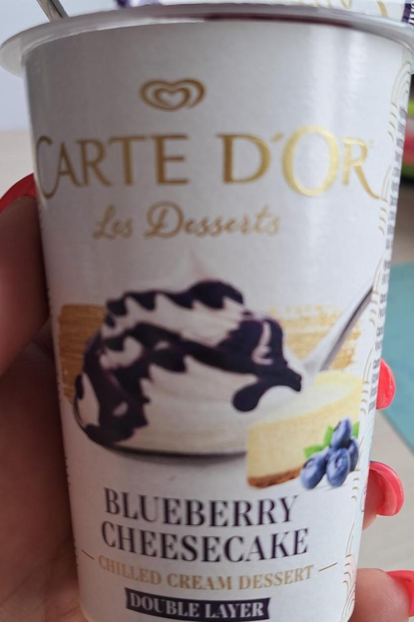 Fotografie - Les Desserts Blueberry Cheesecake cream dessert Carte d'Or