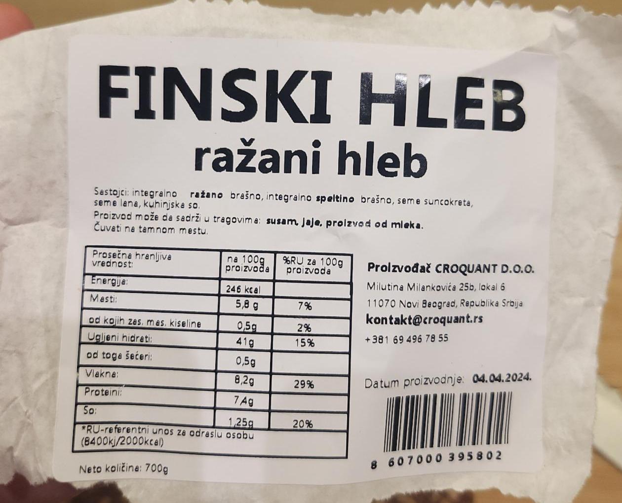 Fotografie - Finski Hleb ražani hleb