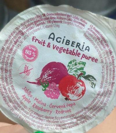 Fotografie - Agiberia Fruit & vegetable puree - jablko, malina, červená repa