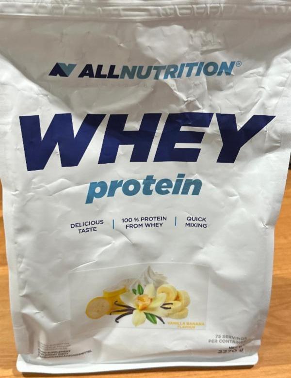 Fotografie - Whey Protein Vanilla Banana Flavour Allnutrition