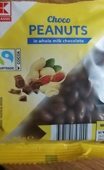 Fotografie - choco peanuts in whole milk chocolate K-Classic