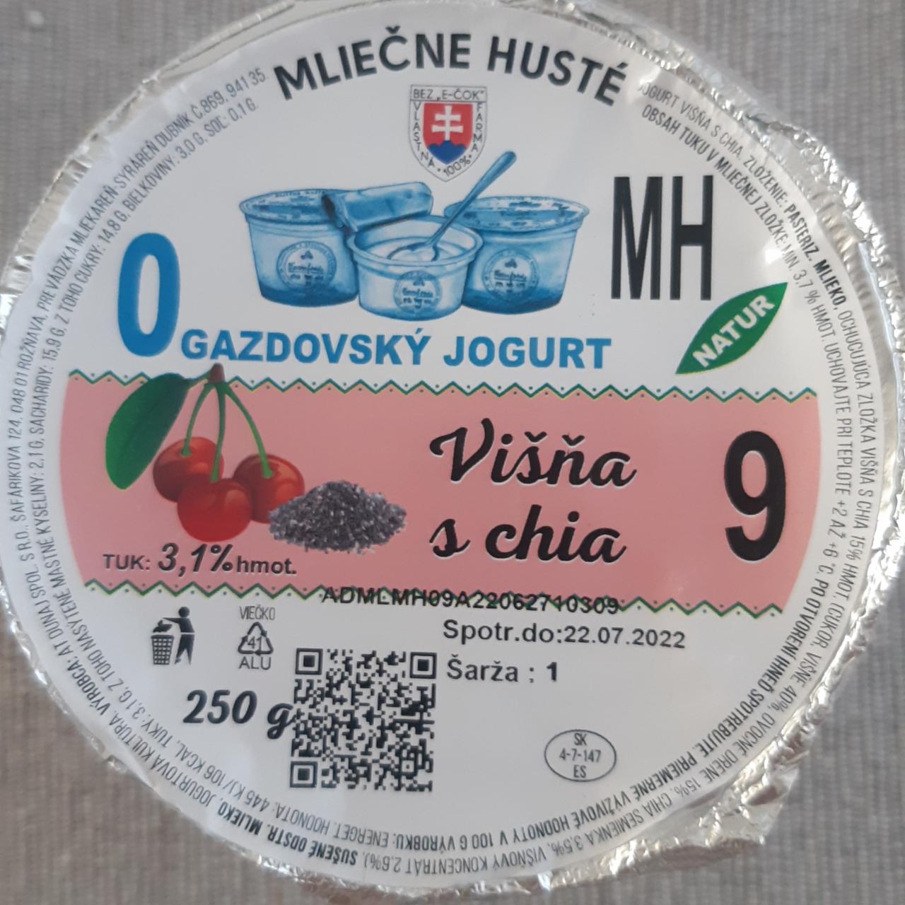 Fotografie - Gazdovský jogurt Višňa s chia