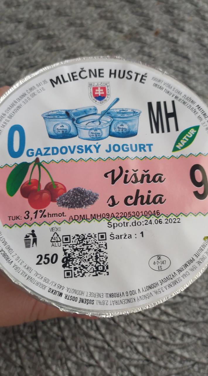 Fotografie - Gazdovský jogurt Višňa s chia