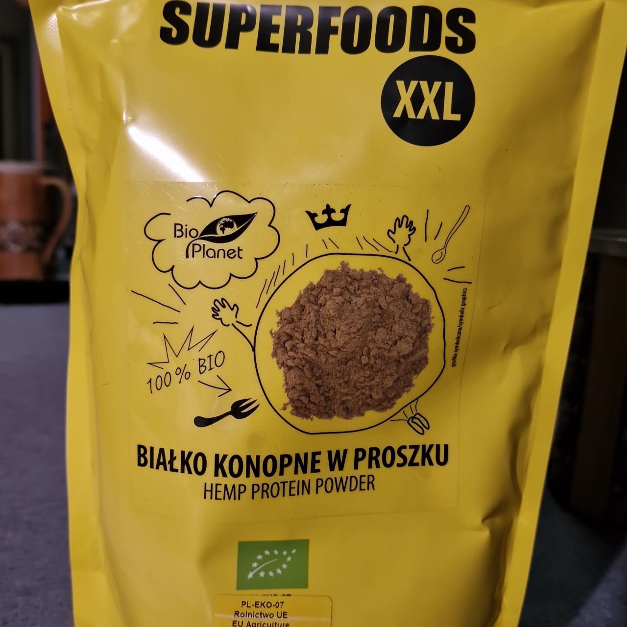 Fotografie - białko konopne w proszku hemp protein powder Superfoods