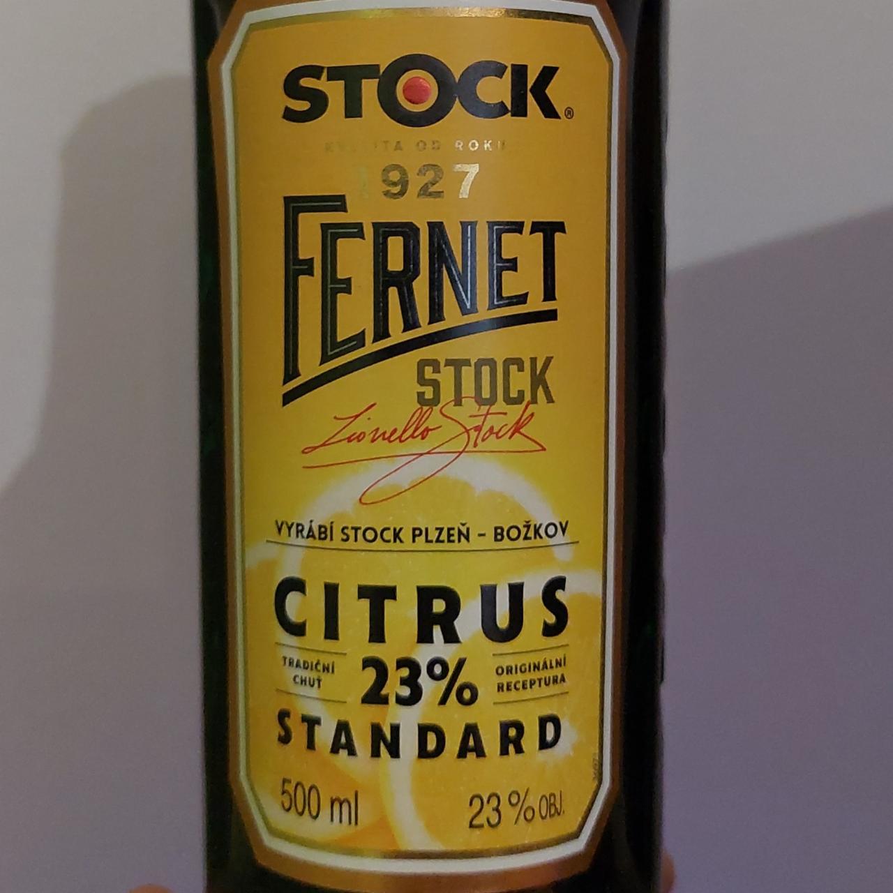 Fotografie - Fernet Stock Citrus 23% Standard stock.