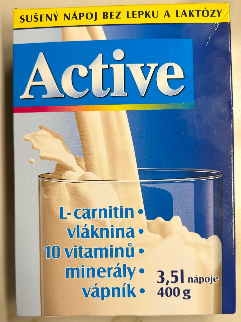 Fotografie - Activemilk instantní nápoj L carnitin, vláknina, 10 vitamínů, minerály Mogador