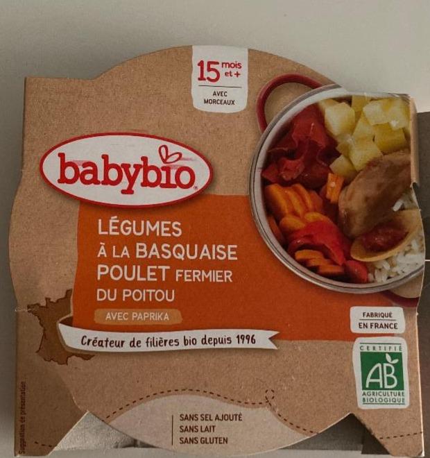 Fotografie - Légumes à la basquaise & poulet fermier Babybio