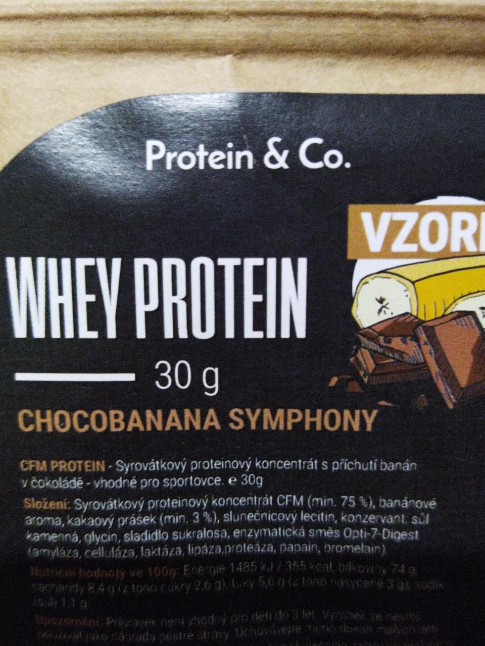 Fotografie - Whey protein chocobanana symphony Protein & Co.