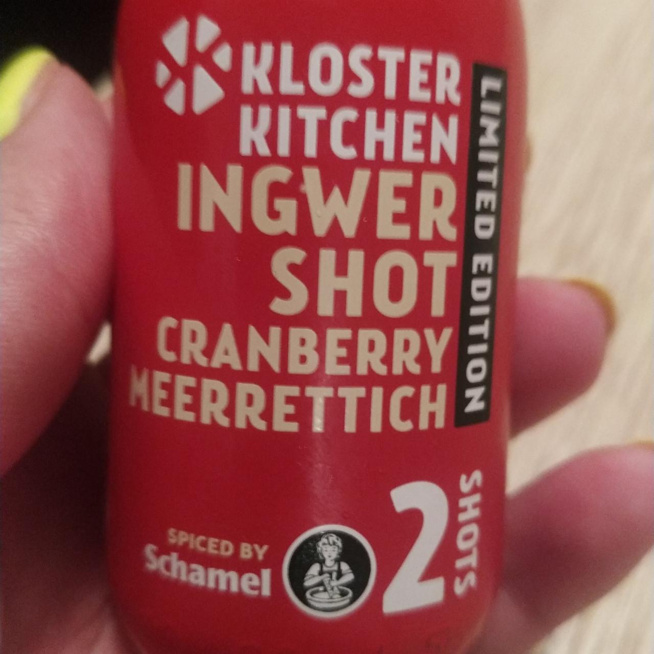 Fotografie - Kloster Kitchen Ingwer shot cranberry Meerrettich