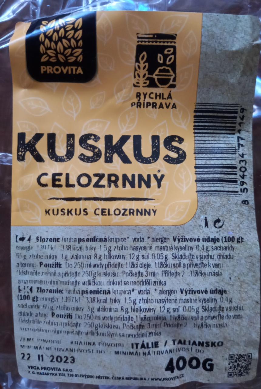 Fotografie - Kuskus celozrnný Provita