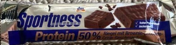 Fotografie - Protein 50% Brownie-Chocolate-Crisp-Geschmack Sportness