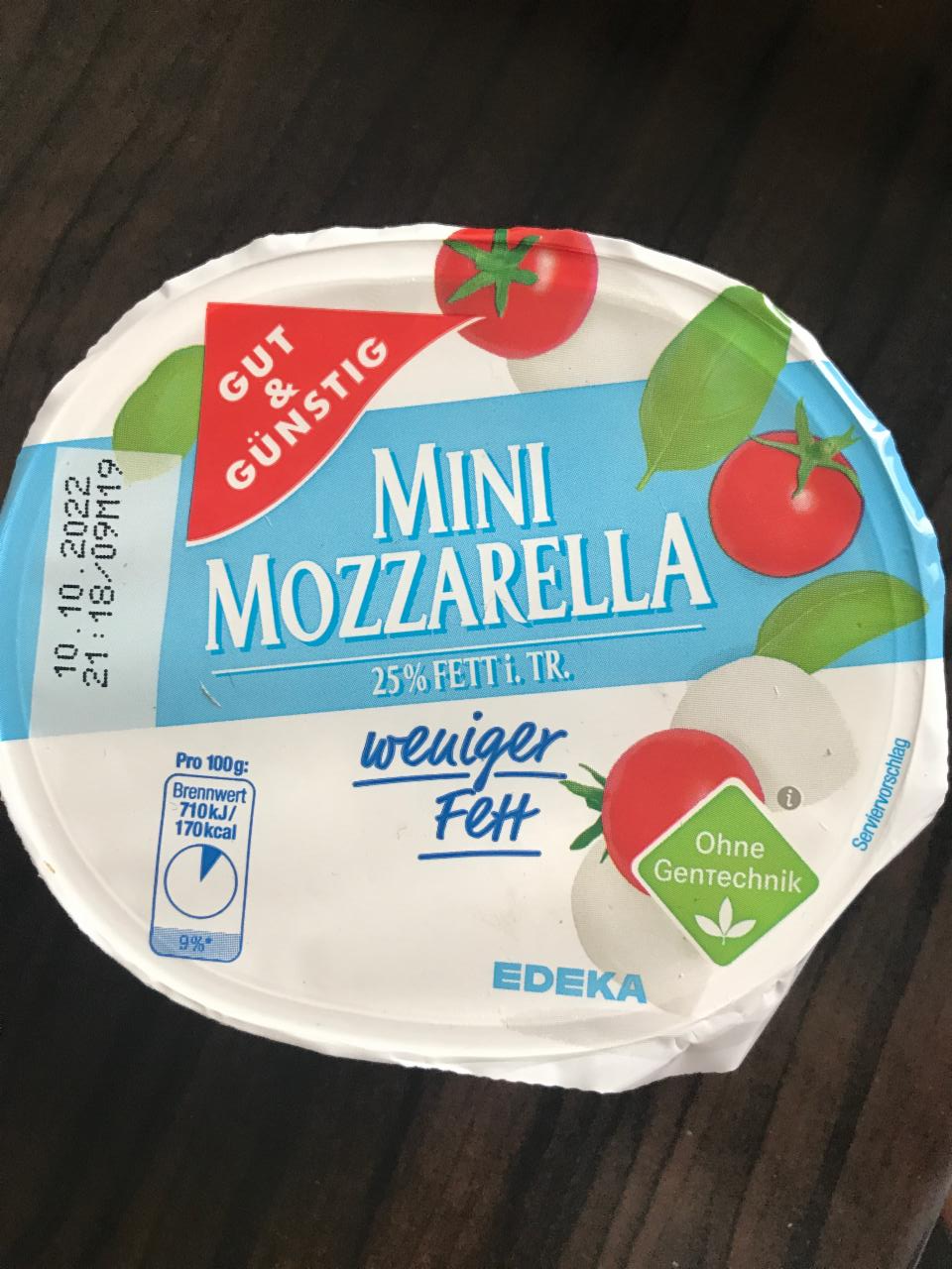 Fotografie - MINI MOZZARELLA weniger Fett Gut&Günstig