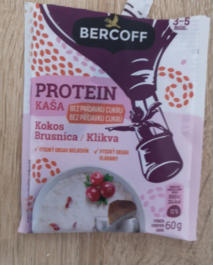 Fotografie - bercoff protein kaša kokos brusnica klikva