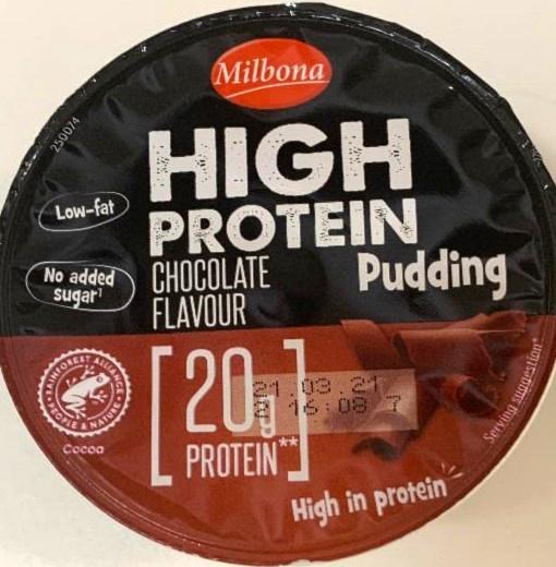 Fotografie - High Protein Pudding Chocolate Milbona