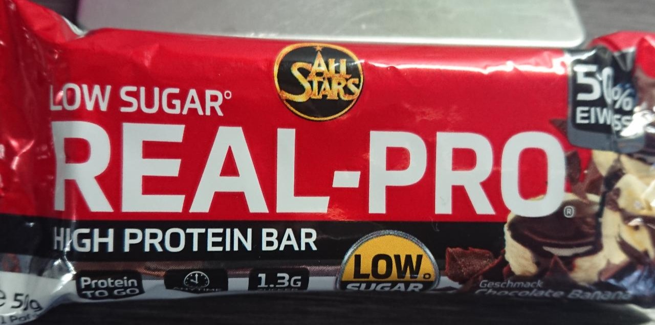 Fotografie - Real-Pro High Protein Bar Chocolate Banana