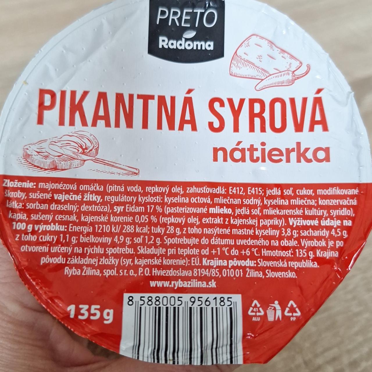 Fotografie - Pikantná syrová nátierka Preto