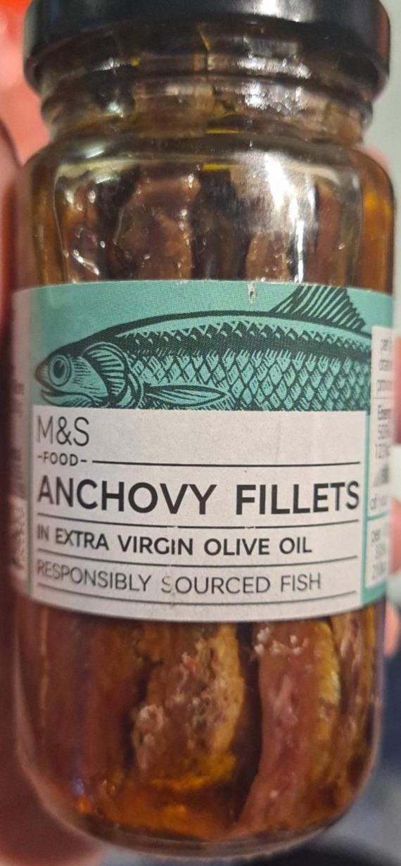 Fotografie - Anchovy Fillets In Extra Virgin Olive Oil M&S Food