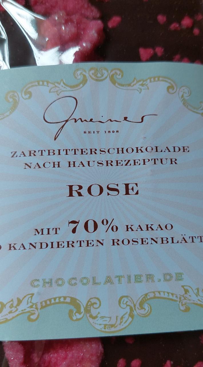 Fotografie - rose zartbitter 70% mahlwerk