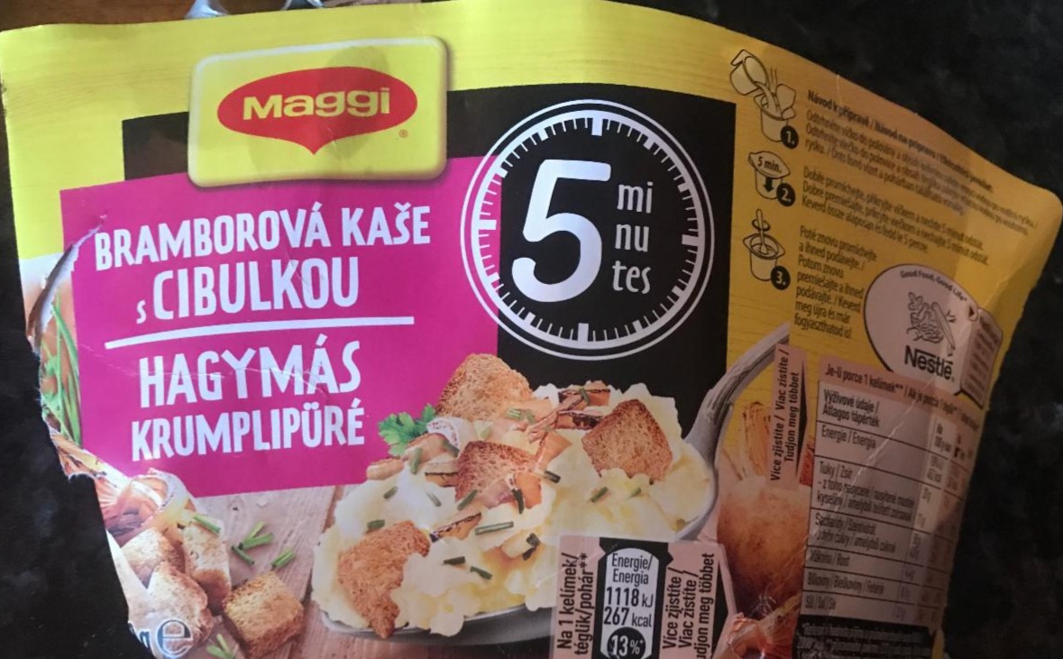 Fotografie - maggi bramborová kaše s cibulkou