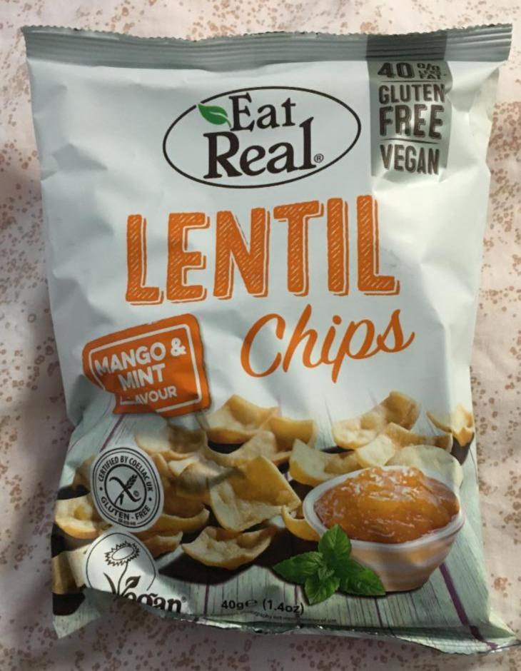Fotografie - Lentil chips Mango & Mint Eat Real