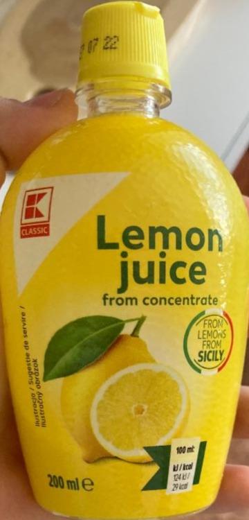 Fotografie - Lemon juice from concentrate K-Classic