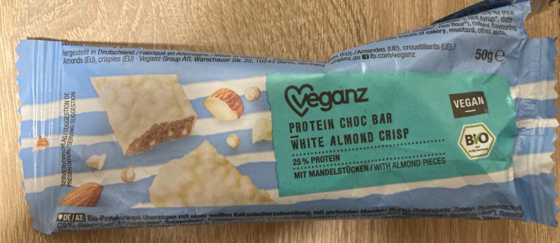 Fotografie - Protein choc bar White almond crisp Veganz