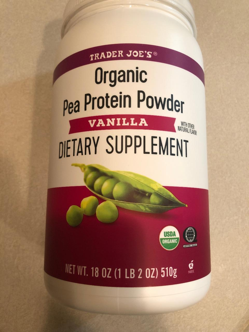 Fotografie - organic pea protein powder vanilla