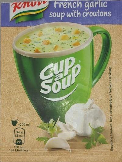 Fotografie - Cup a Soup French garlic soup with croutons Knorr