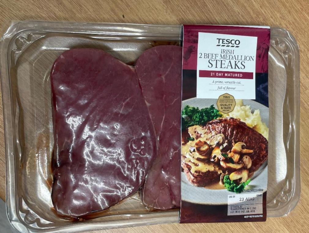 Fotografie - Irish 2 Beef Medallion Steaks Tesco