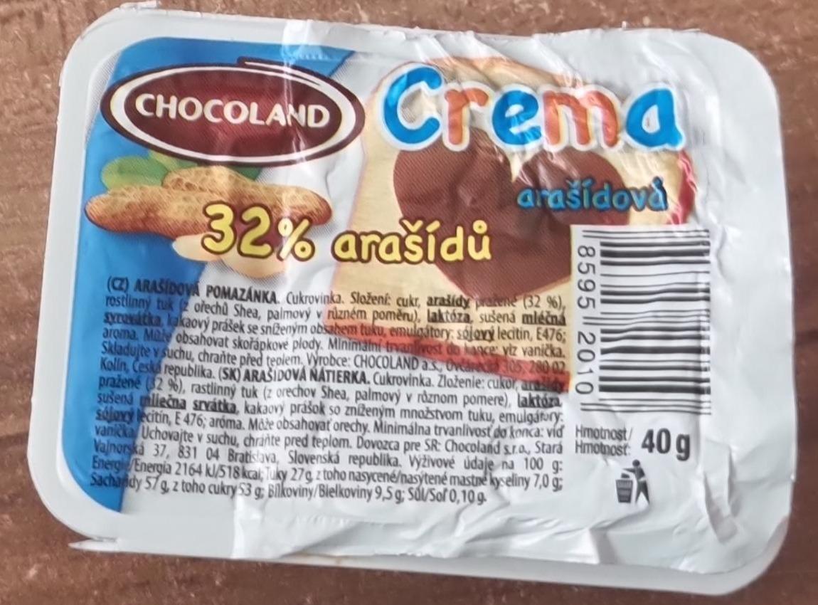 Fotografie - Crema arašídová Chocoland