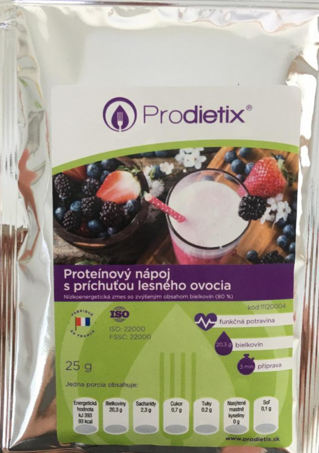 Fotografie - Proteinovy nápoj s príchuťou lesného ovocia Prodietix