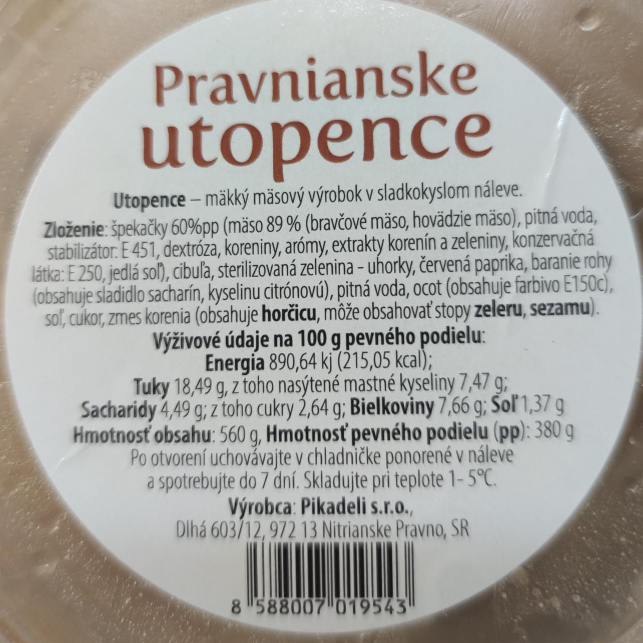 Fotografie - Pravnianske utopence Pikadeli