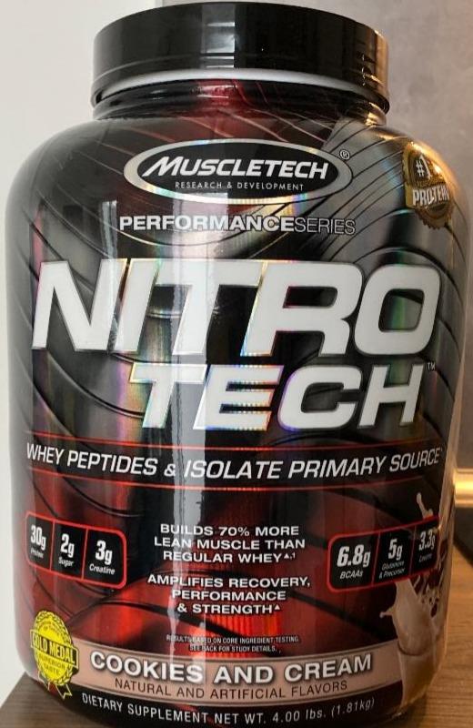 Fotografie - MuscleTech NitroTech Whey Isolate Cookies and Cream