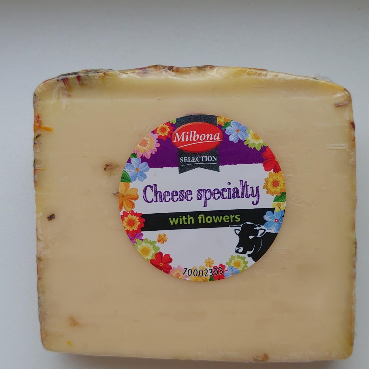 Fotografie - Cheese specialty with flowers Milbona