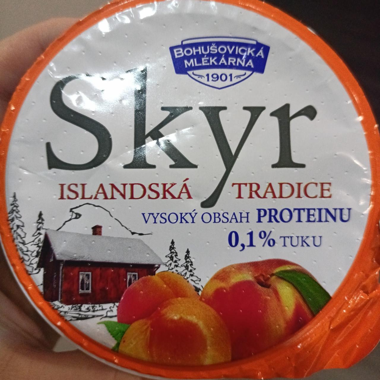 Fotografie - skyr islandská tradícia marhula Bohušovická mlékárna