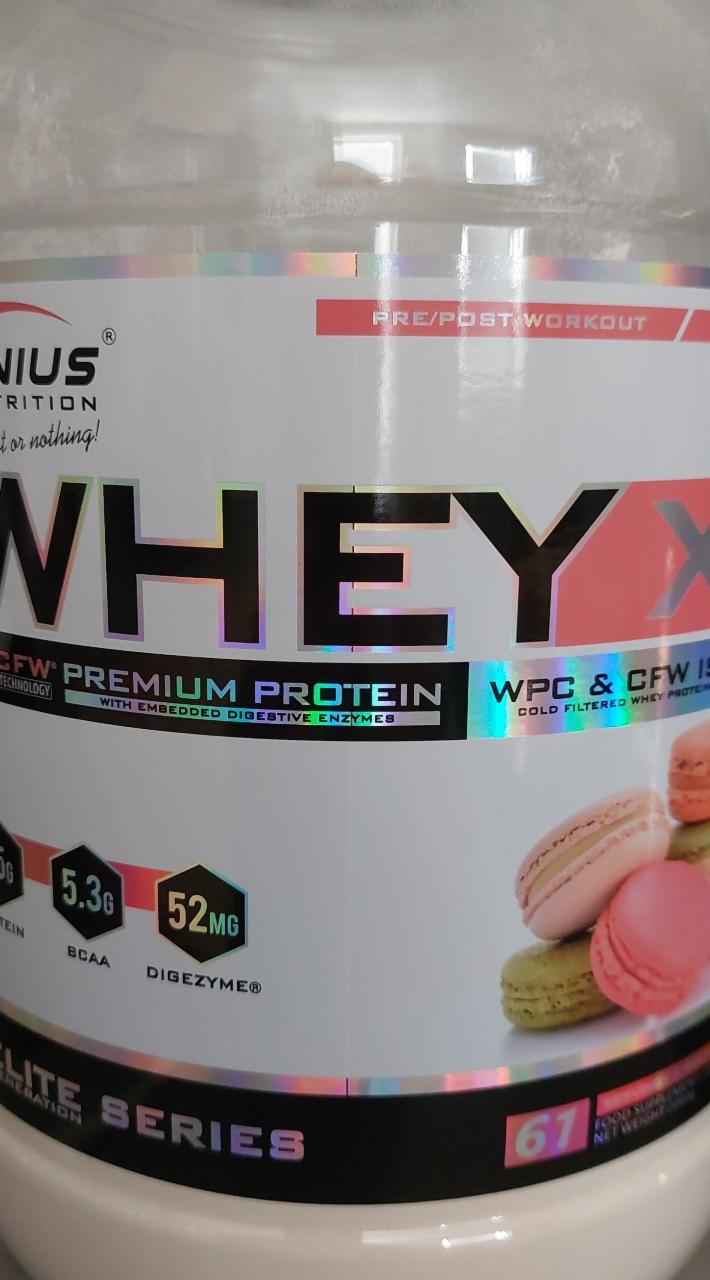 Fotografie - Whey X5 protein Genius nutrition macaron