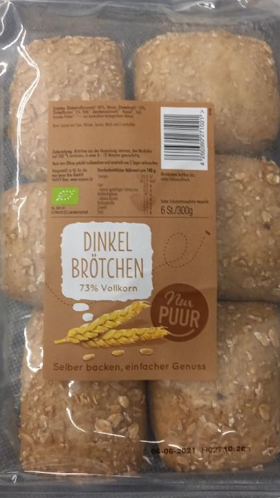 Fotografie - Bio DinkelBrötchen 73% Vollkorn nur Puur