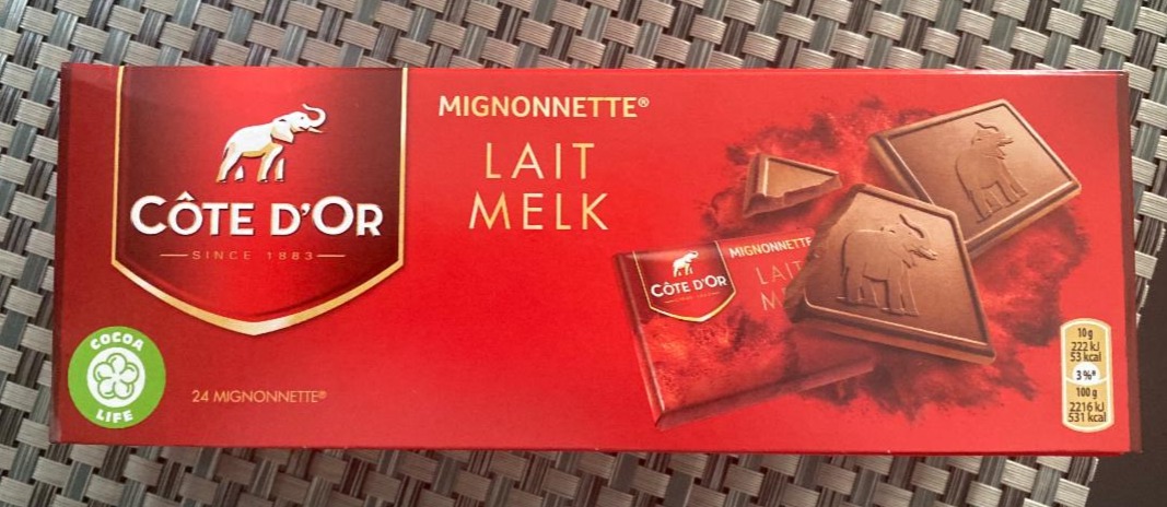 Fotografie - Mignonnette Lait Melk Côte d’Or