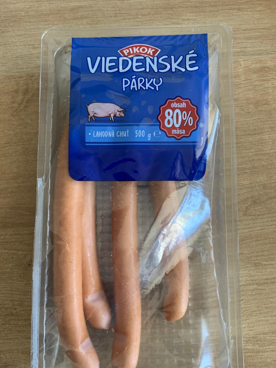 Fotografie - Viedenské párky 80% mäsa Pikok
