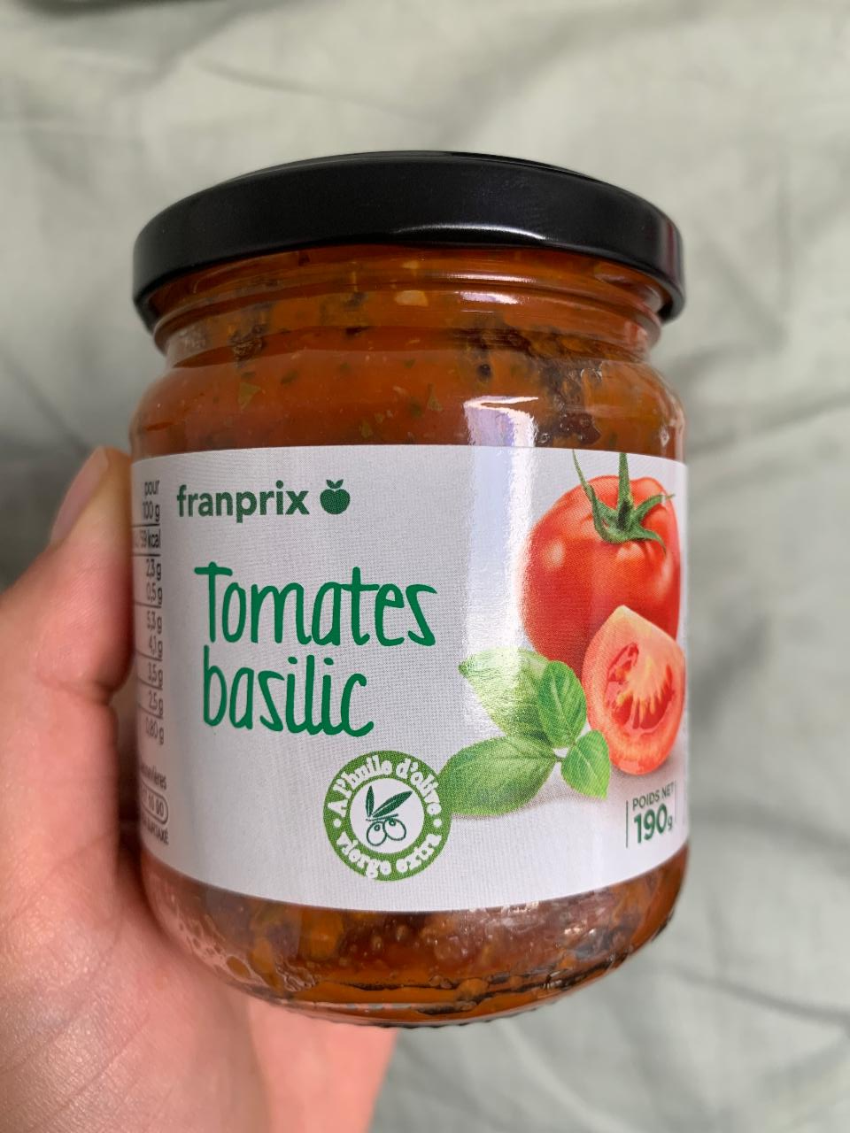 Fotografie - franprix tomates basilic