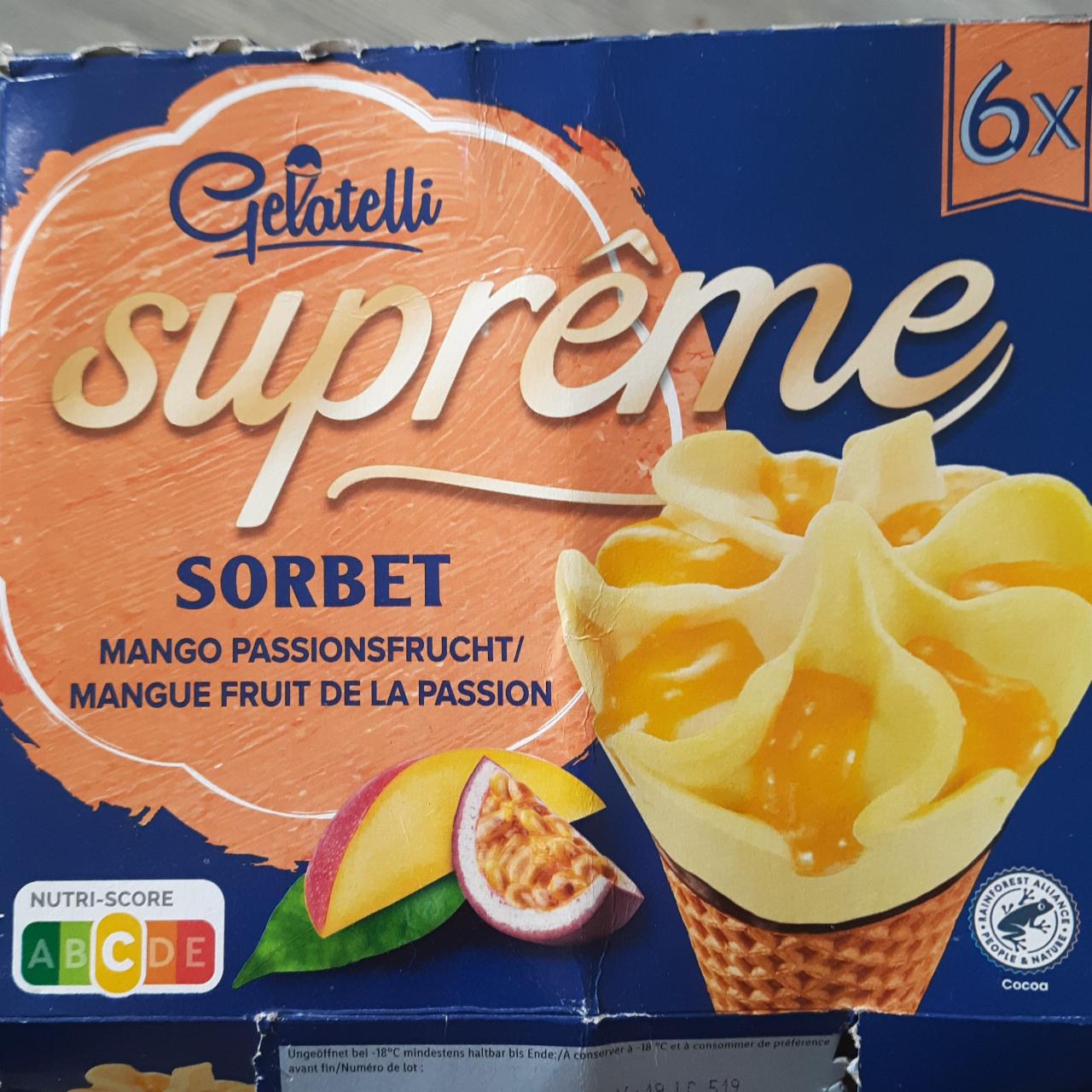 Fotografie - Sorbet cones supreme Mango & Passion fruit Gelatelli
