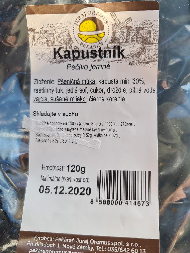 Fotografie - Kapustník Oremus