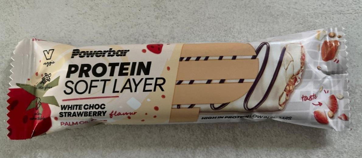 Fotografie - Protein soft layer white choc strawberry Powerbar