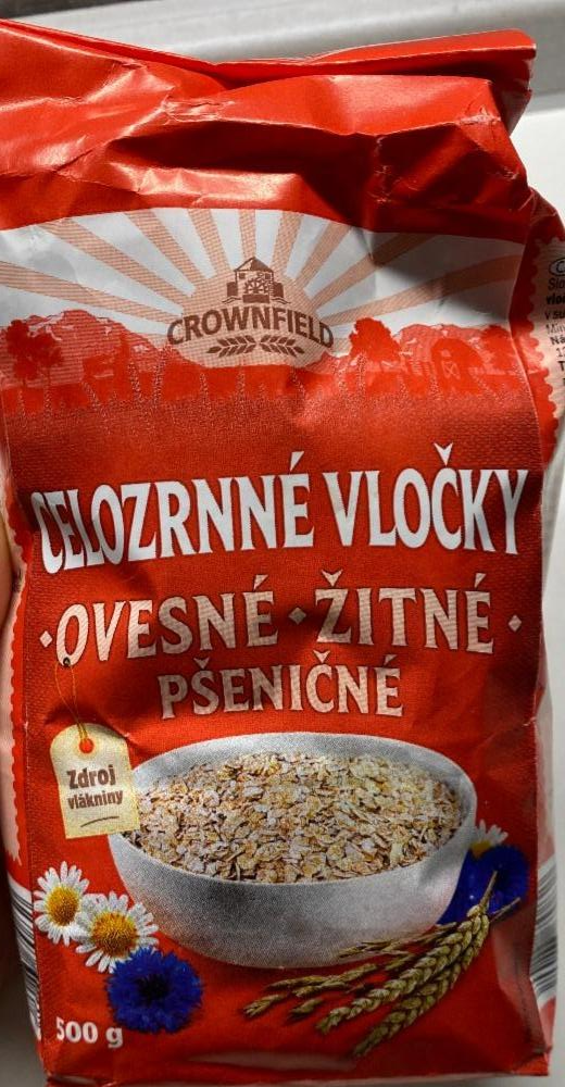 Fotografie - Celozrnné vločky ovsené-ražné-pšeničné Crownfield