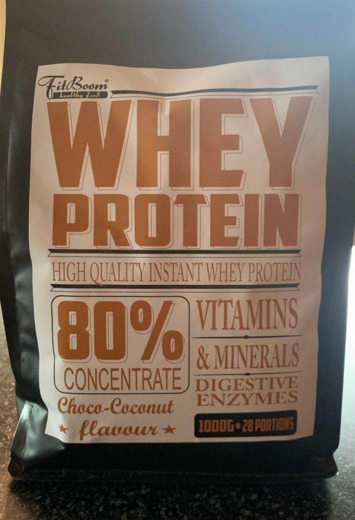 Fotografie - Whey Protein Choco-coconut flavour FitBoom