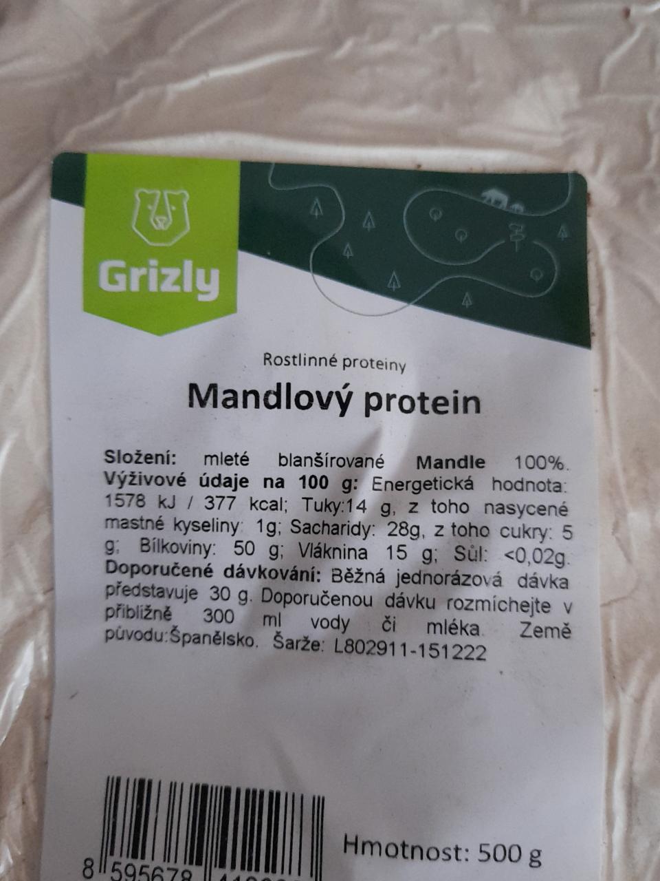 Fotografie - Mandľový protein Grizly