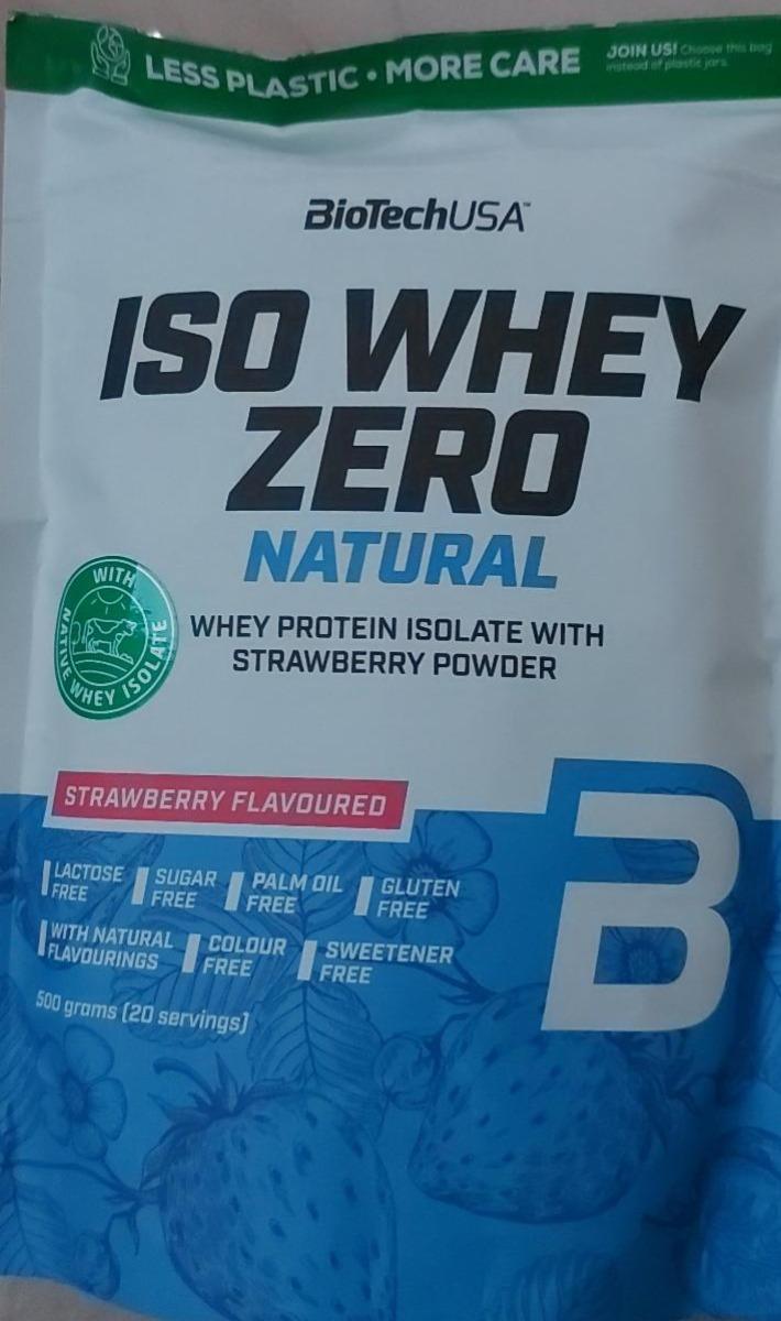 Fotografie - ISO Whey Zero Natural strawberry BioTechUSA