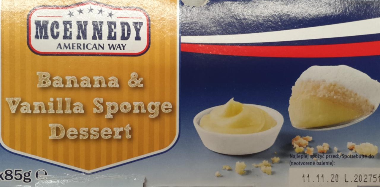 Fotografie - Banana and Vanilla Sponge Dessert McEnnedy