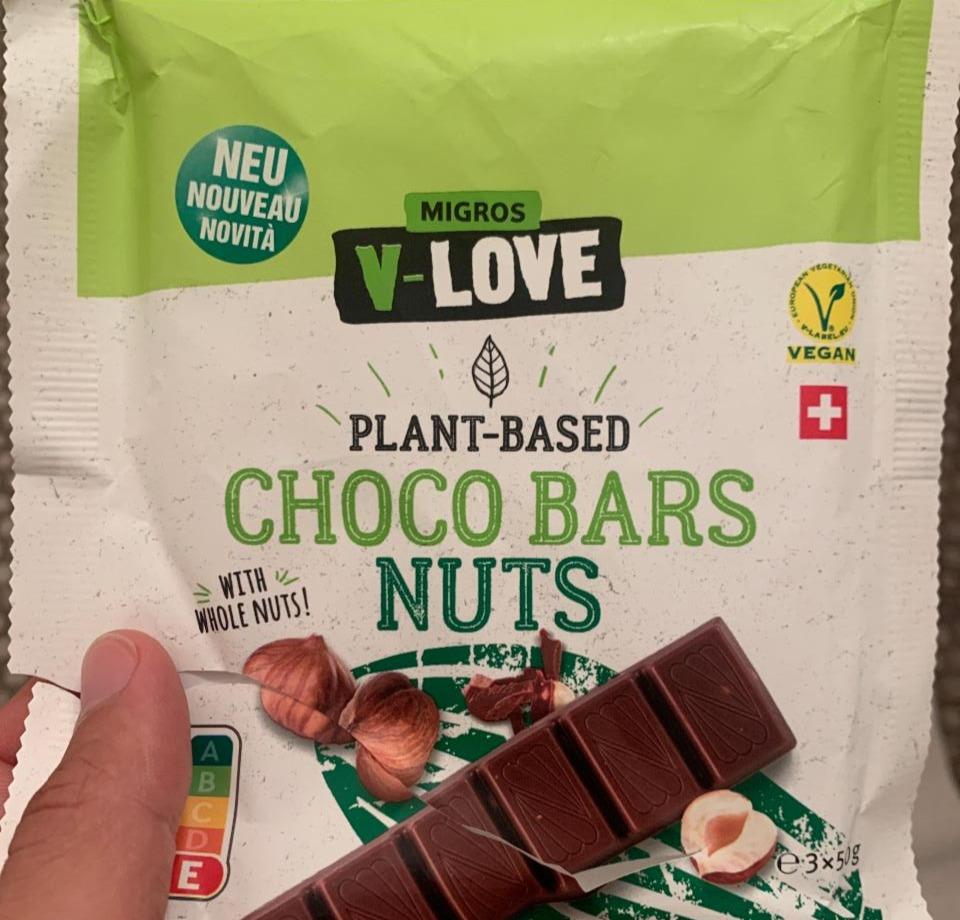 Fotografie - Choco Bars Nuts V-Love Migros