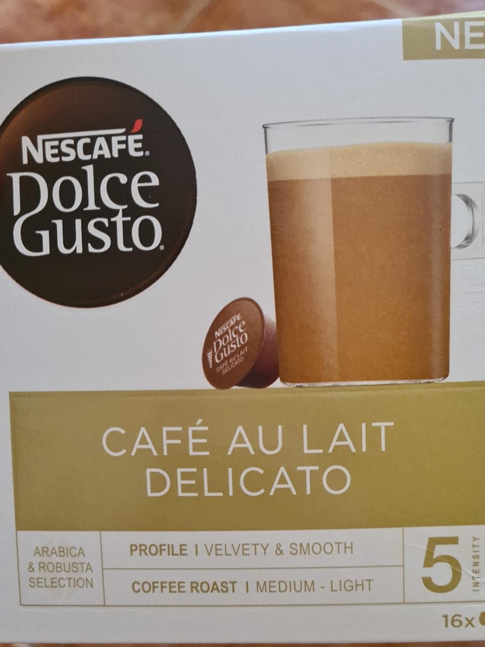 Fotografie - Café Au Lait Delicato Nescafe Dolce Gusto (hodnoty pre hotový výrobok)